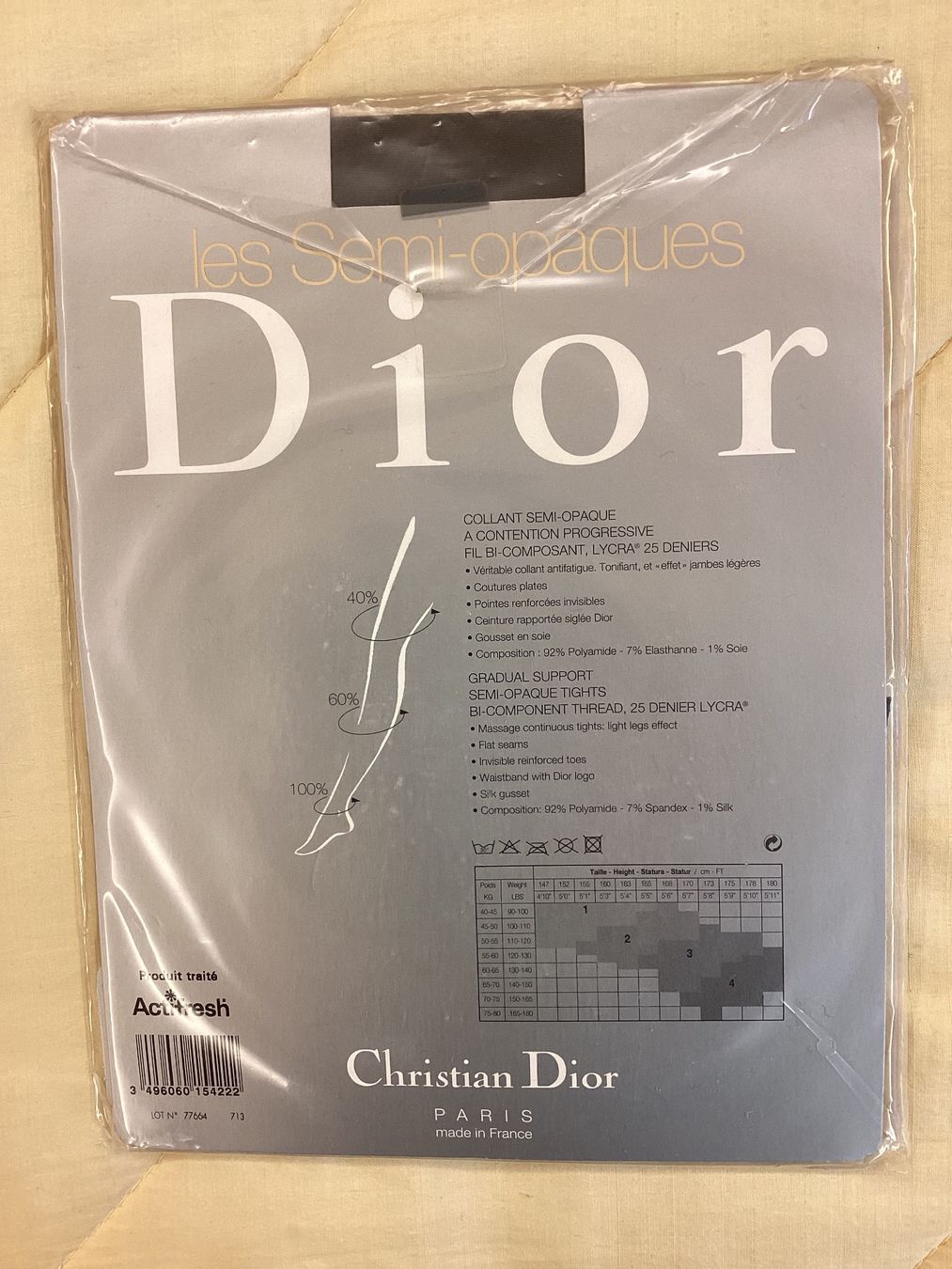 Dior Calze & Collant: Christian Dior Strumpfhosen coke – Nuovo e nell'imballaggio originale da Magadino venduto da sylvierosa 1