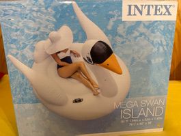 INTEX Mega Swan Schwimmring Badeinsel Luftmatratze