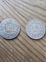 2STÜCK 1FRANKEN 1875 SILBER 835