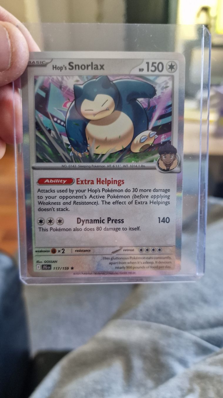 Pokémon Carte collezionabili: Hop's Snorlax 117/159 ab 1.- – Nuovo (secondo la descrizione) da amriswil venduto da 3dworldswiss