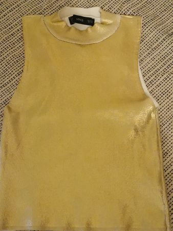 Top Mango dorato metallizzato