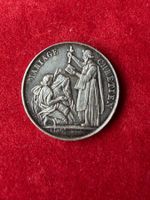 MÉDAILLE DE MARIAGE Argent - Monogrammes P B - 18 Oct. 1847