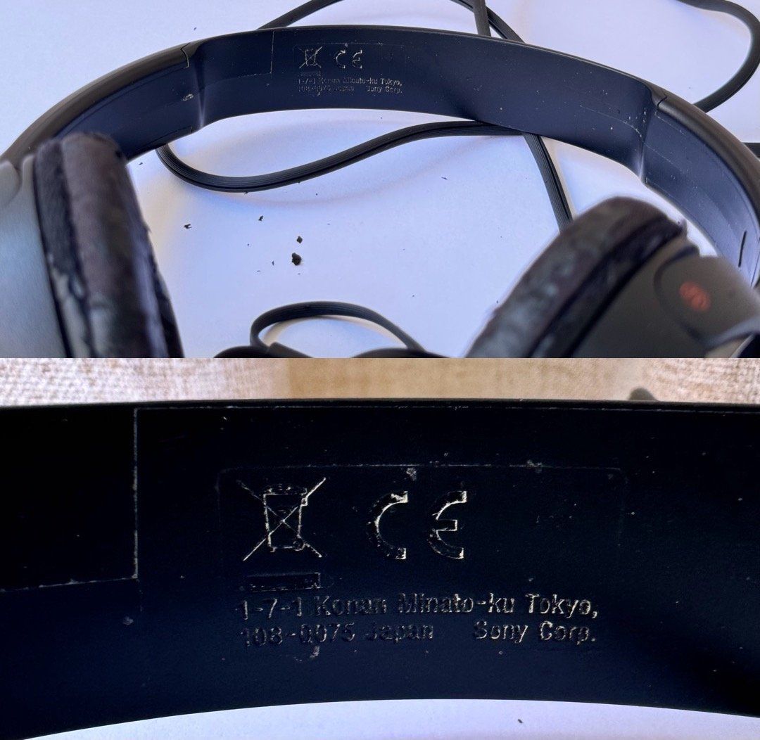 Sony Cuffie: Coussinets abimés ! SONY - Casque Audio - Noir – Usato da Genève venduto da Reveur 6