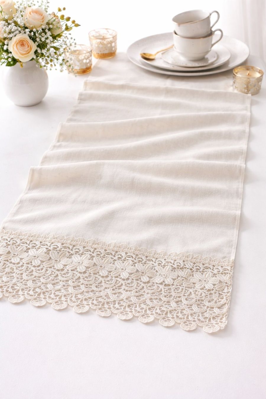 Altra biancheria da tavola: Tischläufer Beige Baumwolle 138x74 cm – Nuovo e nell'imballaggio originale da Fully venduto da VaneaSelection 1