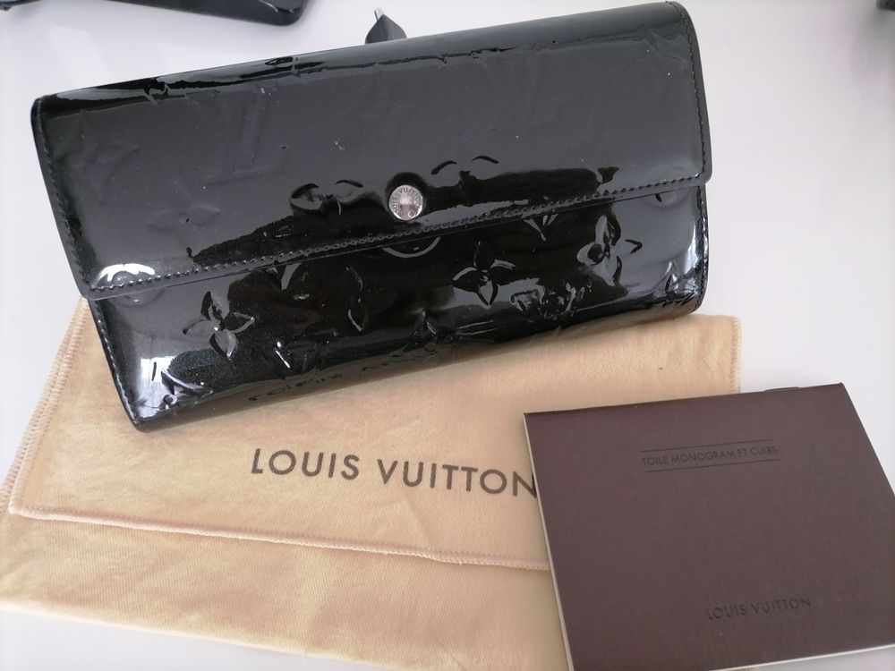 Louis Vuitton Portemonnaie Schwarz Lack
