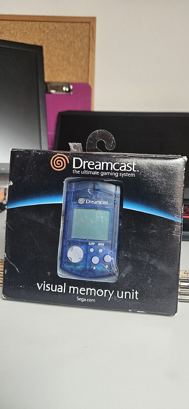 Sega Konsolen: Sega Dreamcast Visual Memory Unit, blau in OVP – Neu (gemäss Beschreibung) aus Belp von Ginus85