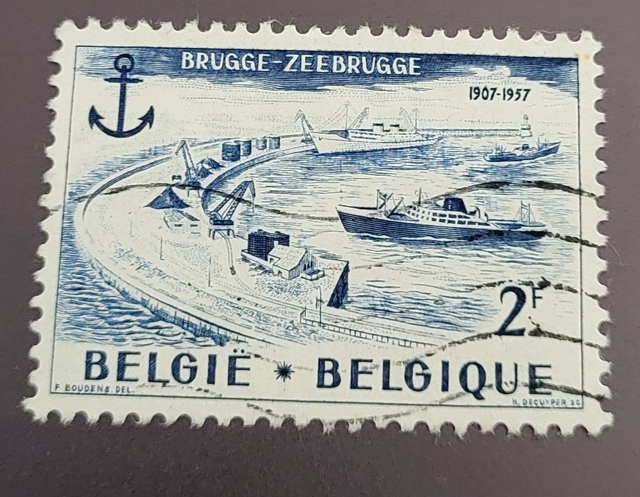 Tutti i francobolli: Belgien 1957 briefmarke – Usato da St Gallen venduto da Stampsalshobby