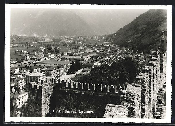 Cartoline postali: AK Bellinzona, La mura – Usato da Berlin venduto da bartko-reher