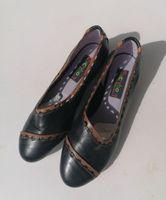 NEUE schwarz / braune ECHTE Lederballerinas / Gr. 39