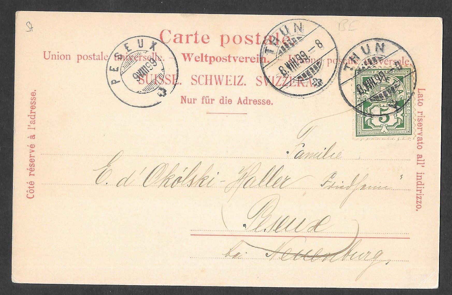 Cartoline postali: Thun Teilansicht mit der Aare – Usato da Olten venduto da clotaldi 1