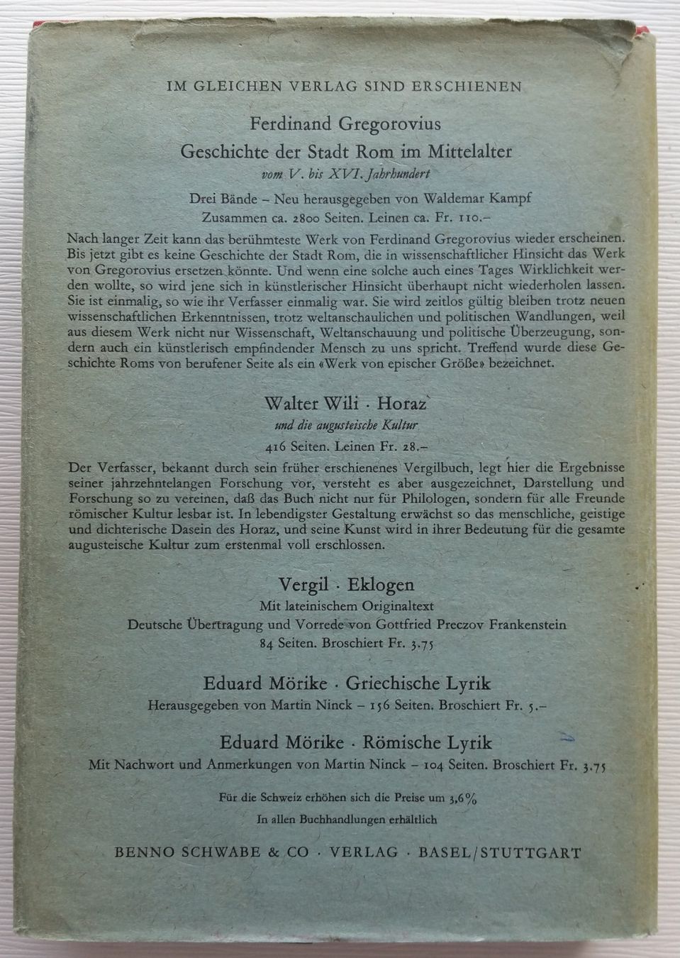 Libri: Waltharius / Ruodlieb - Märchenepen, Schweizer Ausgabe 1956 – Usato da Oberriet SG venduto da ganesh435 8
