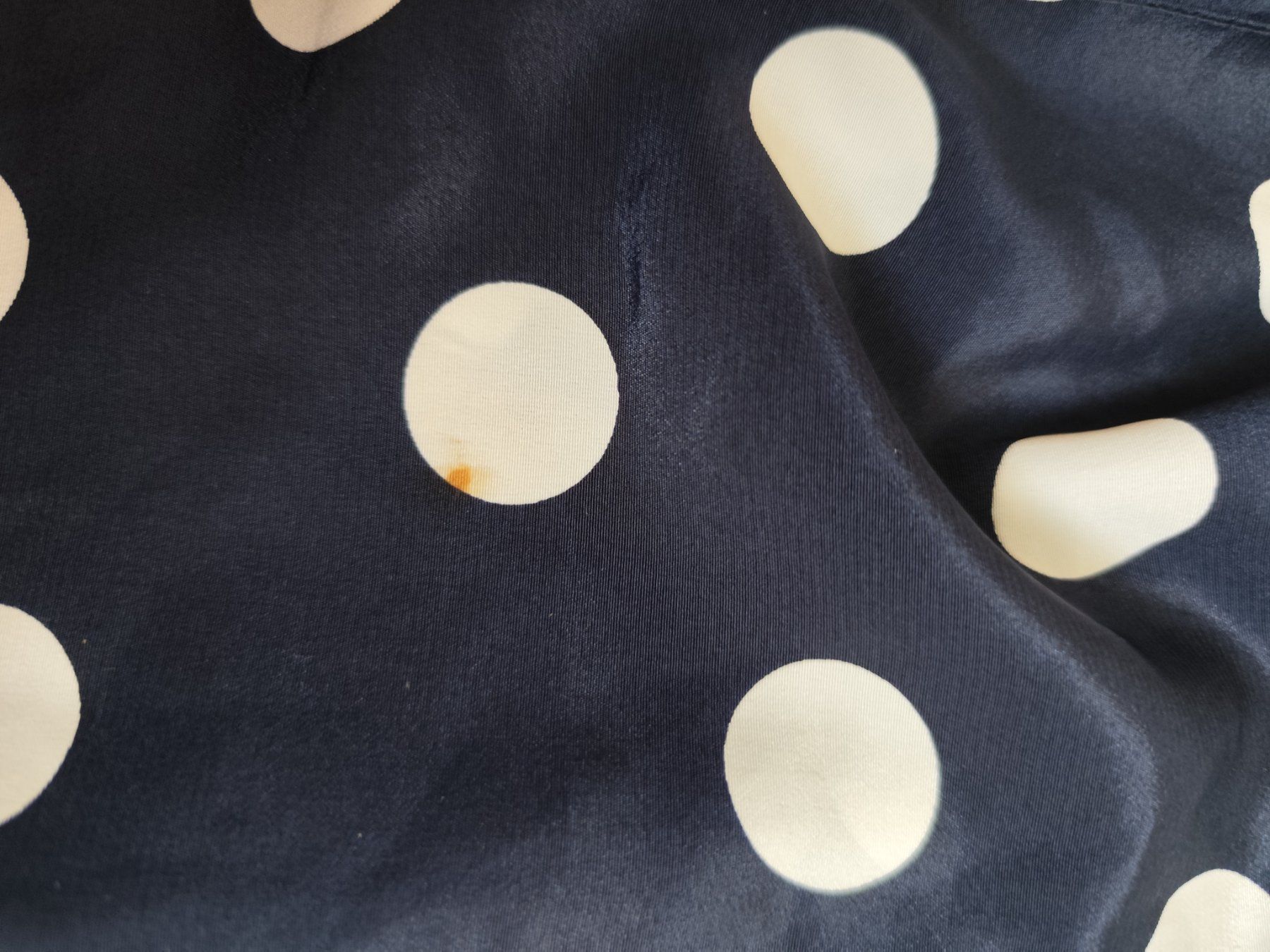 Camicette: Retro Polka Dot Navy Blouse, HARDOB, size 36 – Usato da Mägenwil venduto da VintageGirly 6