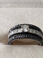 Ring 18K Weissgold schwarz-rhodiniert