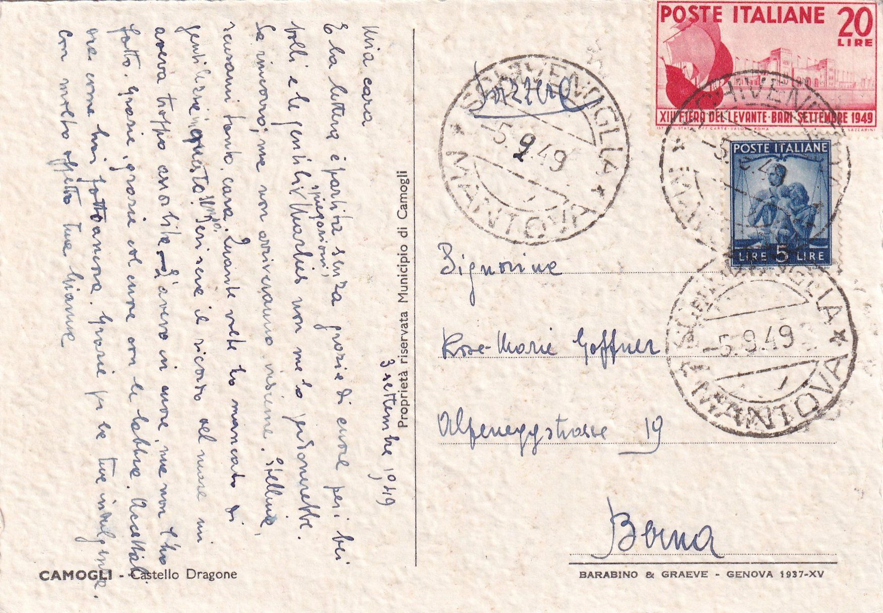 Cartes postales: Camogli - Castello Dragone /mp – D'occasion à Hombrechtikon par Rudolf07 1