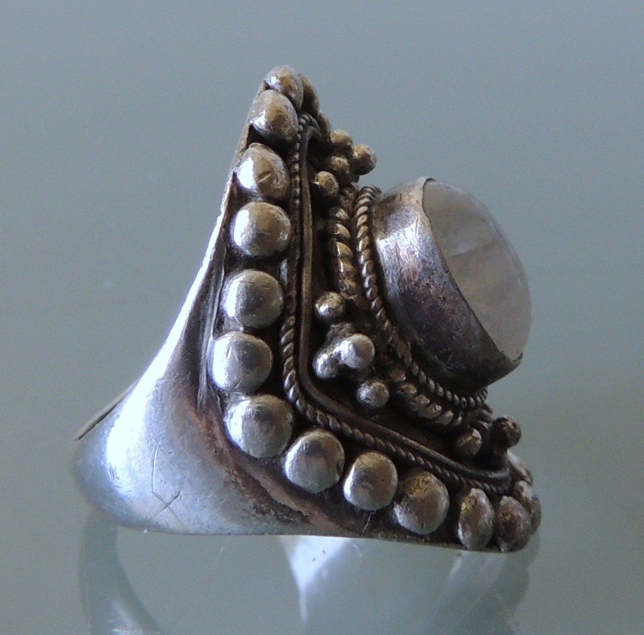 Anelli: Rainbow moonstone Silber 925 Fingerring Gr. 51 – Usato da Waldenburg venduto da schaller707 3