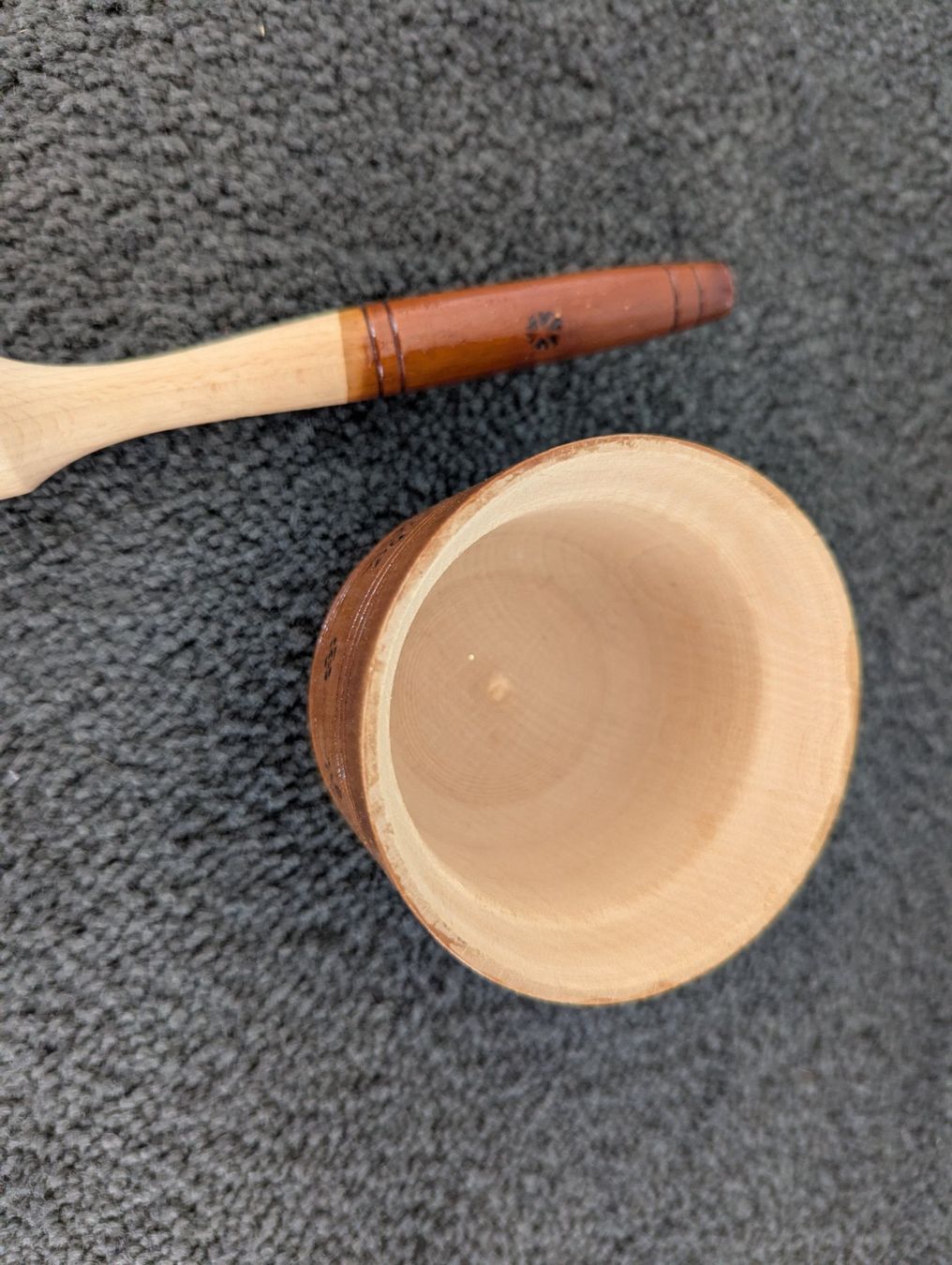 Set di piatti: Vintage - Holz Mörser aus der ehem. UdSSR – Usato da Ormalingen venduto da marithias23 2