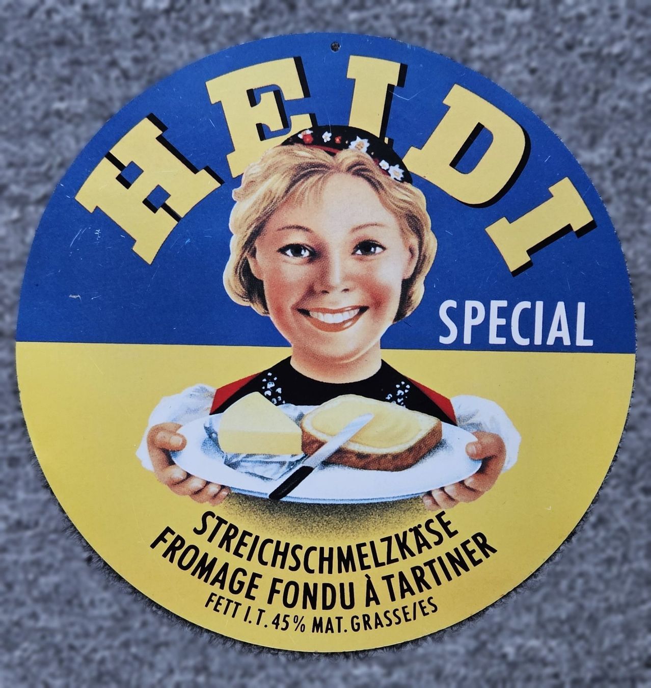 Schilder: 3 alte Blechschilder Werbeschilder Heidi ORIGINAL – Gebraucht aus Uttwil von TG-Lupa 4