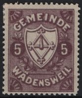 5 Rp. Fiskalmarke der Gemeinde WÄDENSWIL