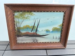 G. Beguin, Voilier sur le lac