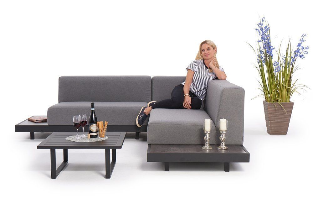 Divani: Gartenmöbel - Garten Lounge - Sunbrella Stoff grau – Nuovo e nell'imballaggio originale da Bern venduto da rattan-lounge