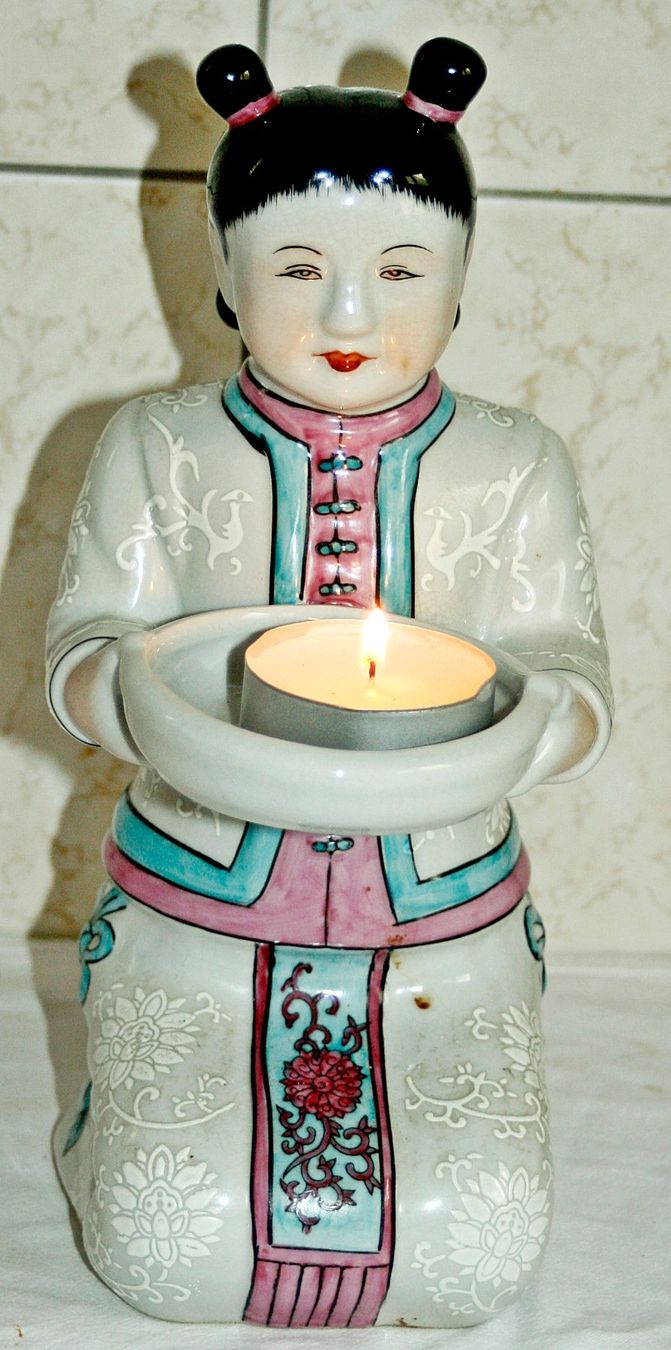 Sculture & Statue: Mongolische Tee-Licht Trägerin – Usato da Baar venduto da 2cvbaar 1