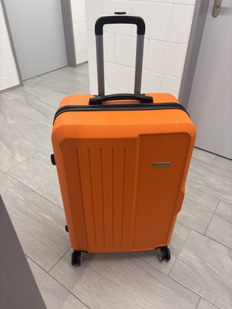 Hartschalen Koffer orange Rollkoffer gute Zustand