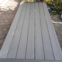 Gartentisch Aluminium grau Lattenoptik gebrauchter Zustand