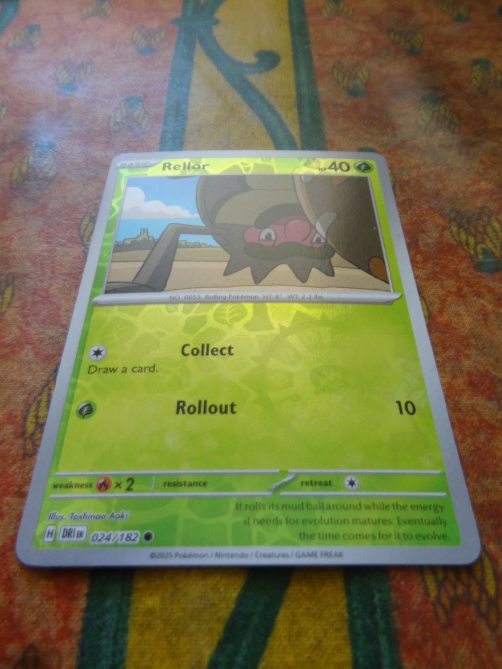 Pokémon Sammelbilder & Trading cards: POKEMON  Rellor   H  DRI EN  024/182  HP40  2025 – Gebraucht aus Romanel-sur-Lausanne von Swift13