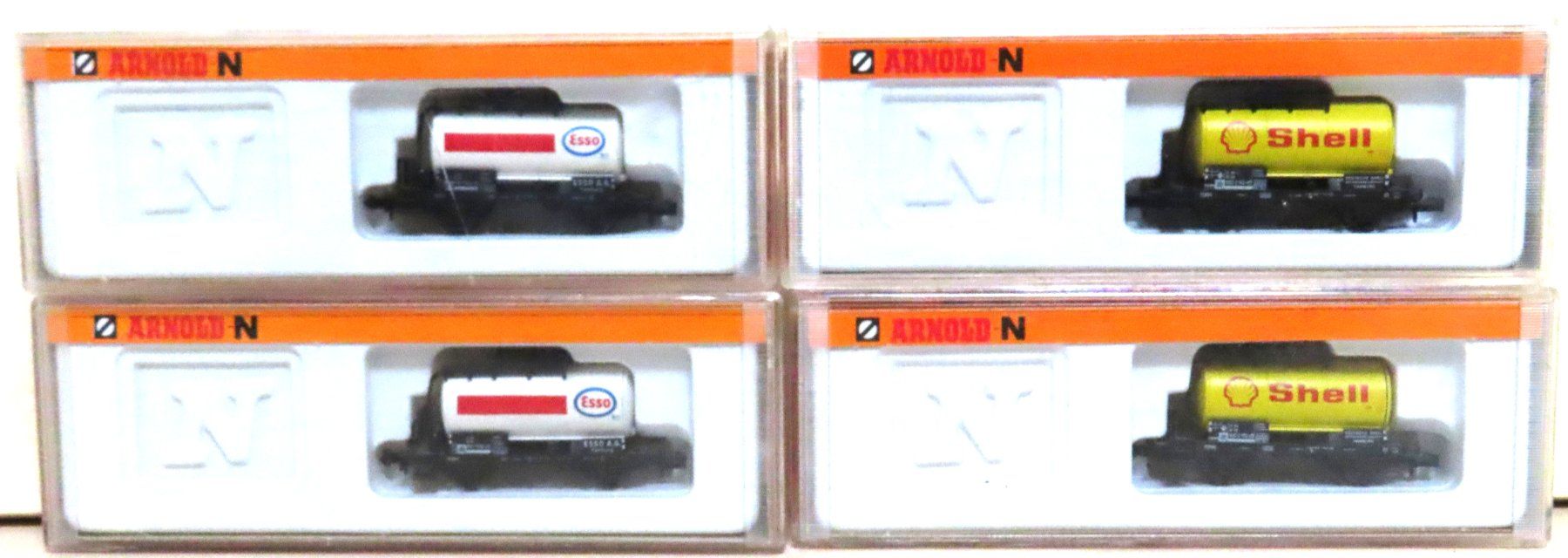 Arnold Modellini di ferrovie: Arnold 2x 4331 + 2x 4350 - Wagons citernes – Usato da Belfaux venduto da GauMike
