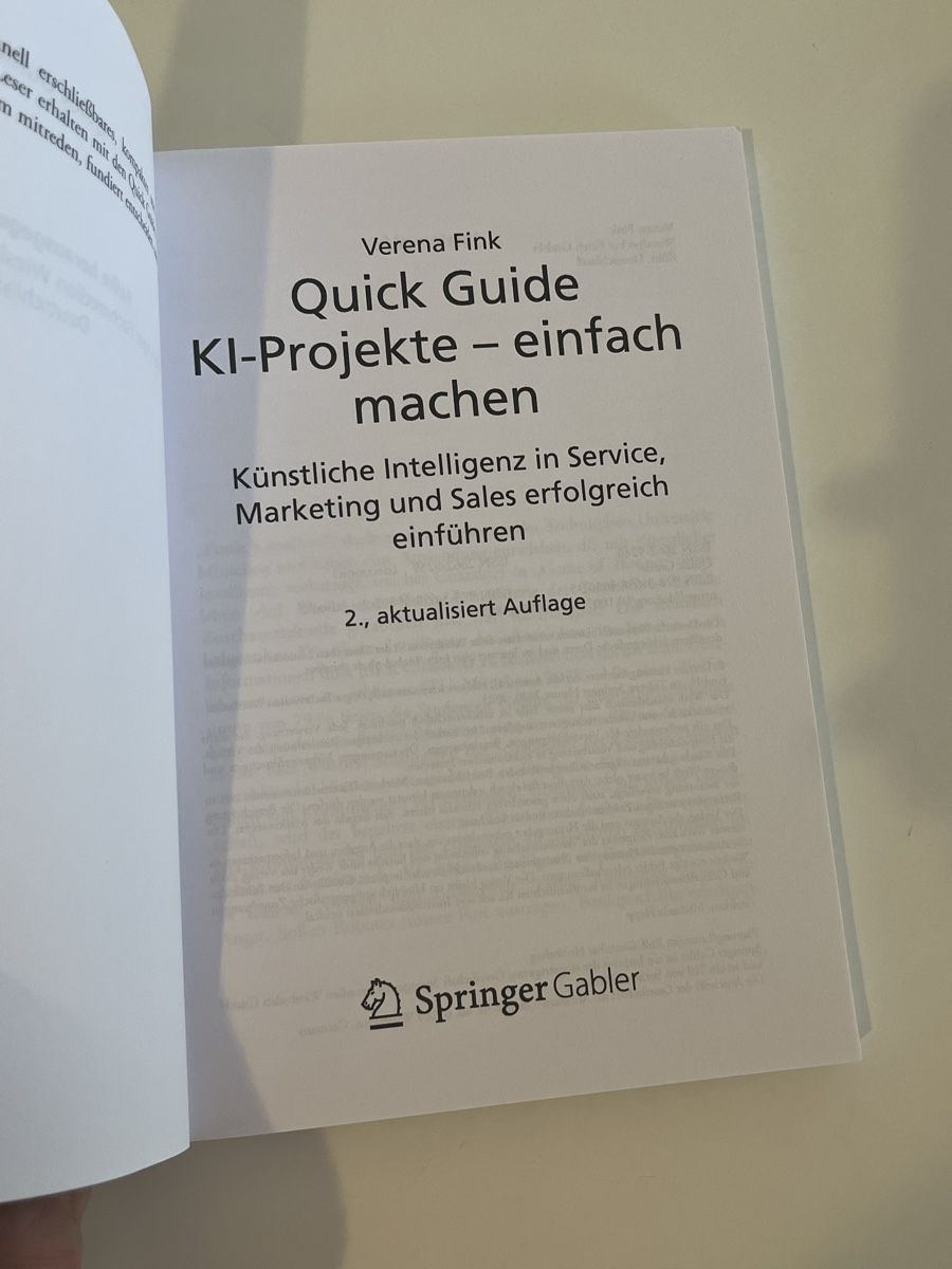 Libri: Verena Fink - Quick Guide KI-Projekte - einfach machen – Usato da Zürich venduto da vintage_for_you 2