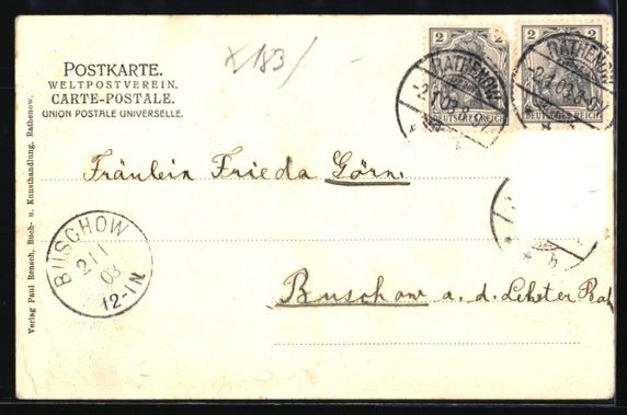 Cartoline postali: Grusskarten-AK Rathenow, Teilansicht des – Usato da Berlin venduto da bartko-reher 1