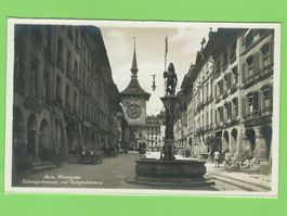 Bern, Kramgasse, Zähringerbrunnen und Zeitglockenturm