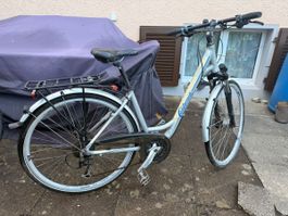 Fahrrad California Damen Velo Silber Grösse M