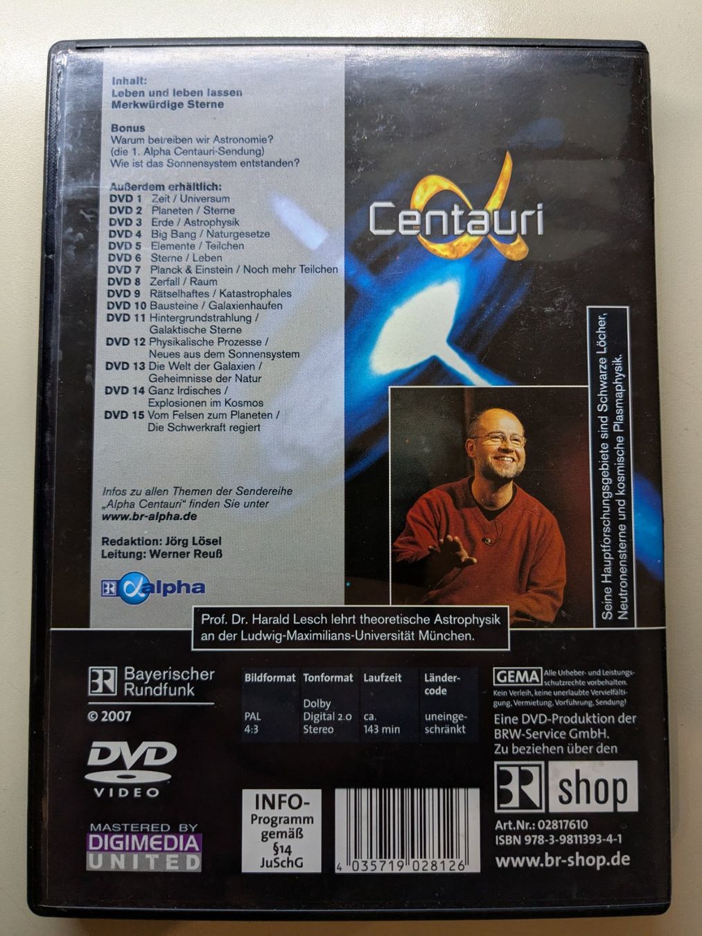 Tutti i DVDs: "Alpha Centauri 16" mit Prof. Dr. Harald Lesch [DVD] – Usato da Port venduto da gecotom 1
