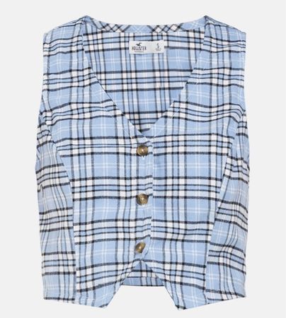 Neue TRENDY HOLLISTER WESTE CHECKED VEST
