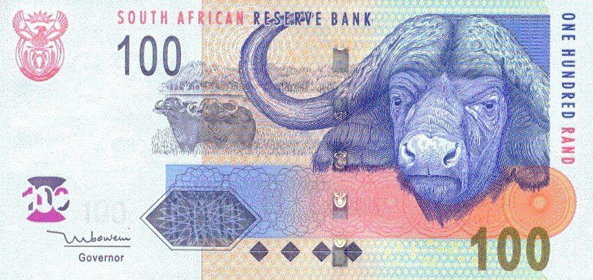 Banconote: Südafrika 100 Rand 2005 P-131a UNC – Nuovo (secondo la descrizione) da Schliern b. Köniz venduto da pizzitaxi