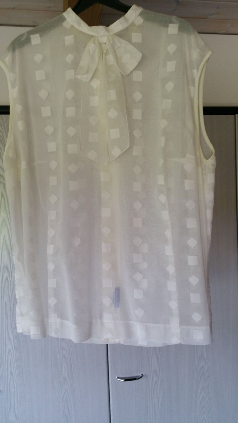 Camicette: Sommerhemdbluse weiss 100% Baumwolle – Usato da Bäretswil venduto da ricoric