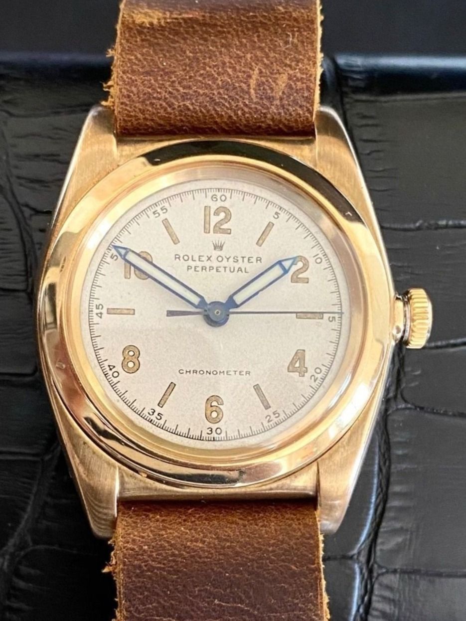 Rolex Orologi: Rolex Bubble Back Rose Gold Rare Collector' – Usato da Morges venduto da 24time 1