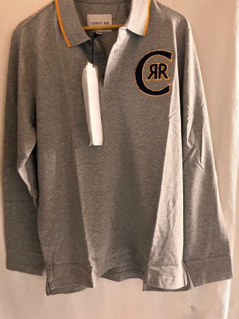 Poloshirt Langarm, CERRUTI 1881, Grösse L, Farbe Grau