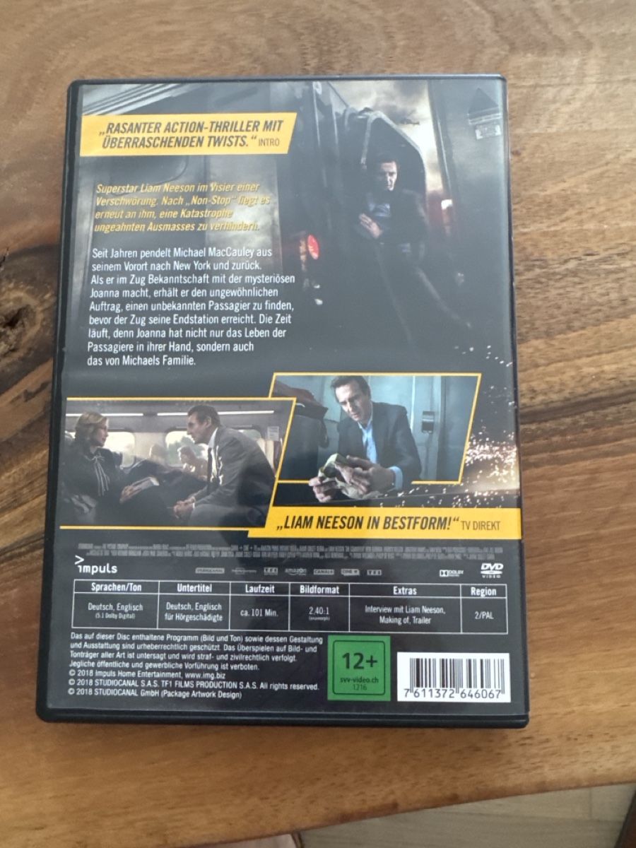 Tous les DVDs: DVD Liam Neeson The Commuter – D'occasion à Solothurn par Alex702 1