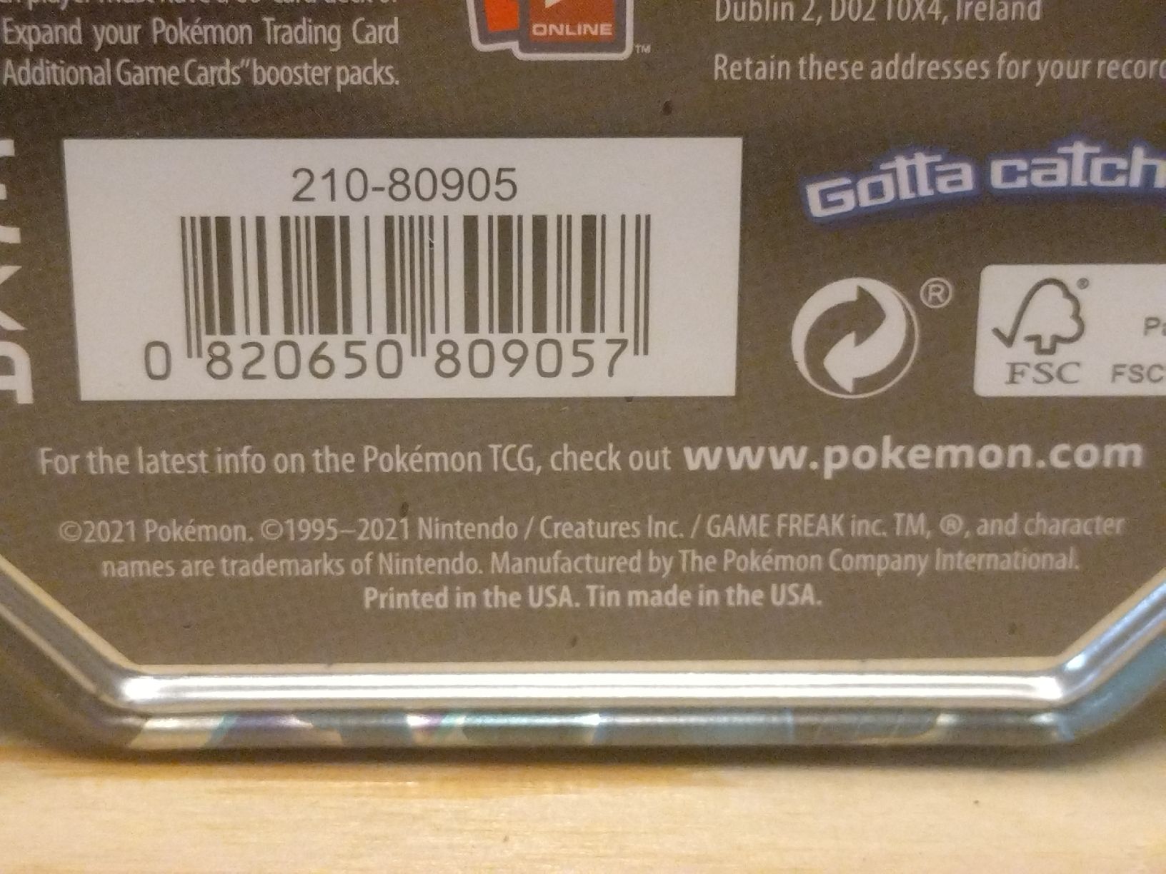 Pokémon Carte collezionabili: Tin Pokémon Flareon V 2021NEW – Nuovo e nell'imballaggio originale da Farvagny-le-Grand venduto da LaCaverne 2