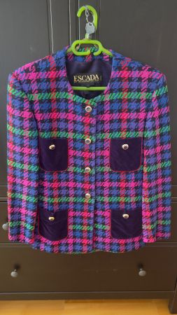 Tweed Kostüm des Luxus Label ESCADA Gr.38 vintage 90er