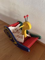 Schaukel-Schnecke Holz bunt gutem Zustand