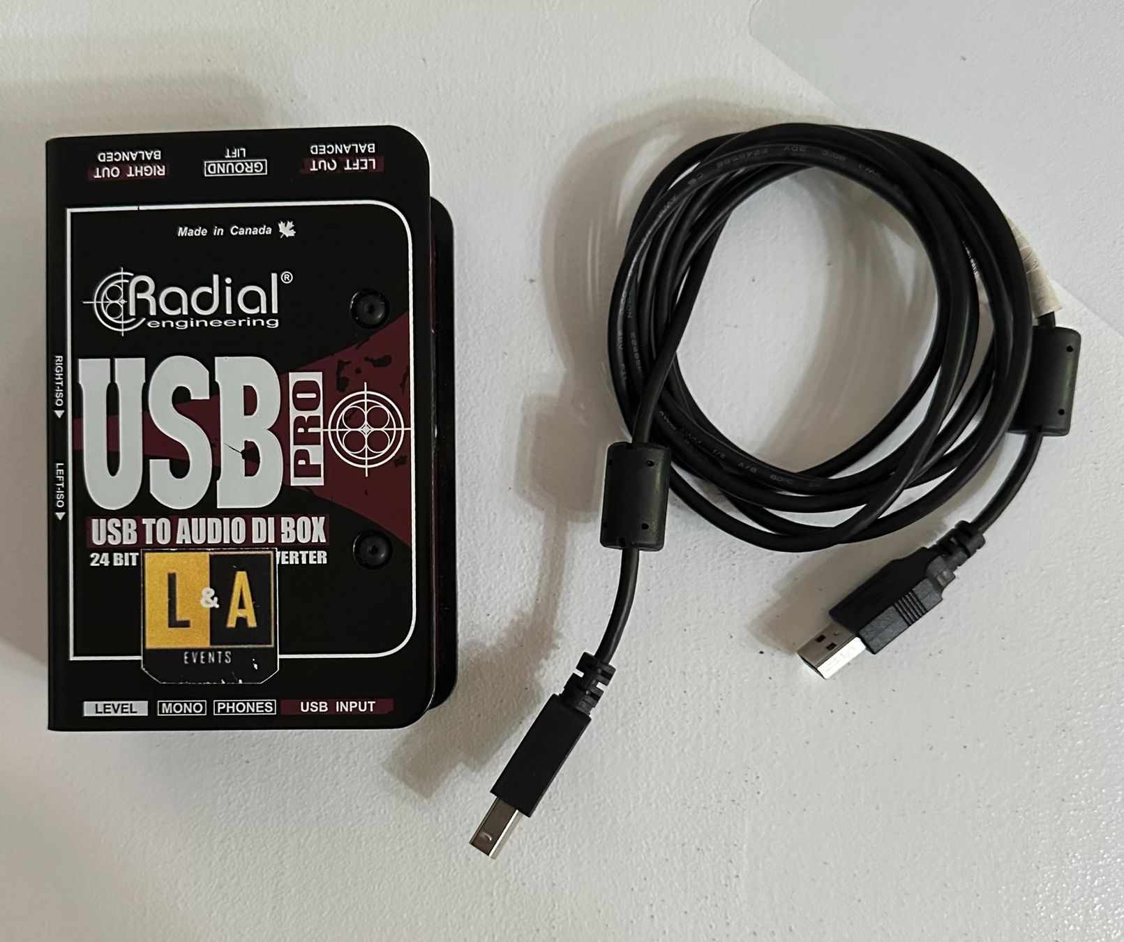 Attrezzatura per studi di registrazione: Radial USB-Pro Activ DI-Box – Usato da Riehen venduto da ledaanton 1