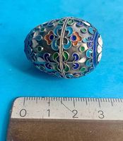 Salière russe en émail cloisonné