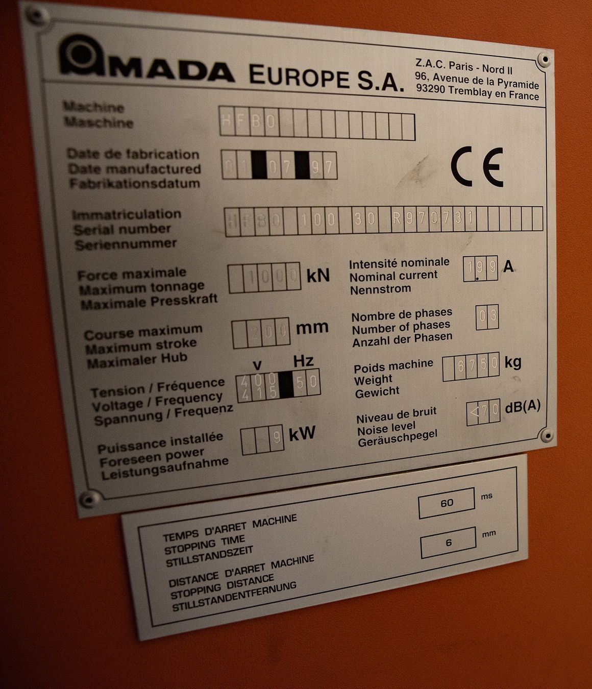 Tutte le macchine: Abkantpresse Amada HFB 100/3 – Usato da Baar venduto da Reimuk 5
