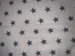 Baumwolle webware popeline weiss mit Sternen 50 cm