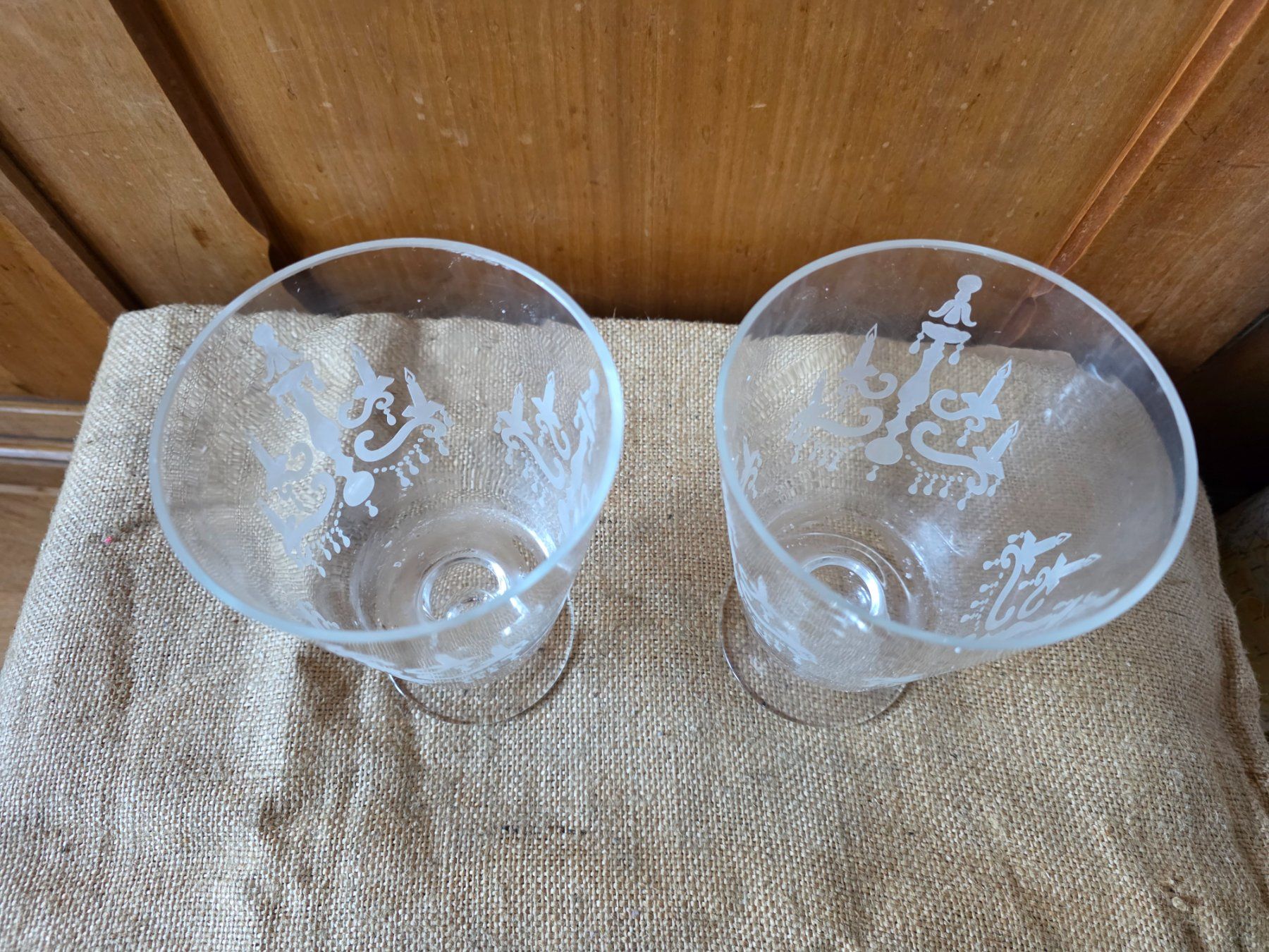 Bicchieri: 2 Glas Kelch Gläser Vasen Kerzenständer 18 cm – Usato da Walterswil BE venduto da Lonitti 4