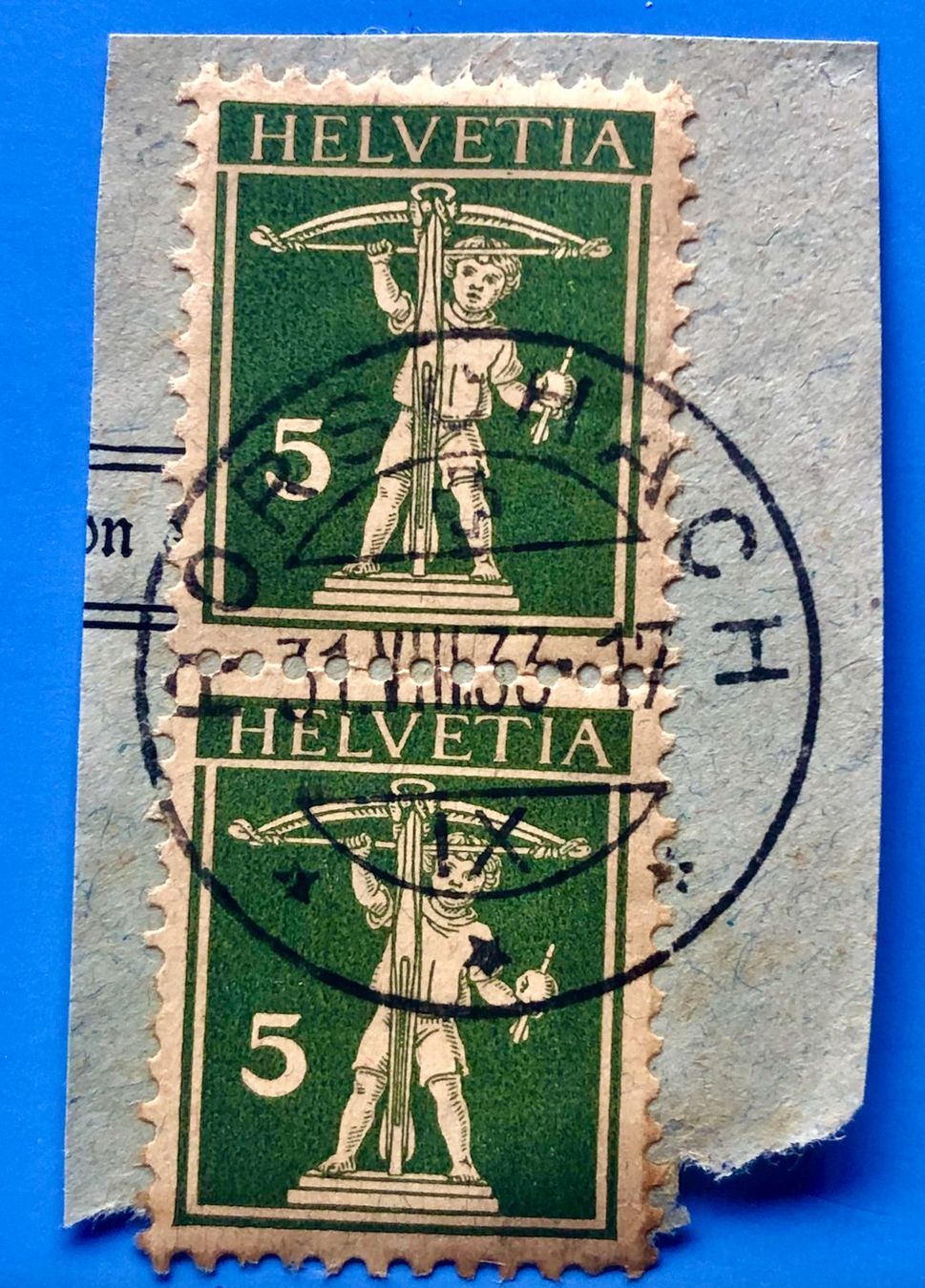 Tutti i francobolli: Nr.183 Tellknabe gestempelt mit Papier    – Usato da Aarau venduto da Billa007