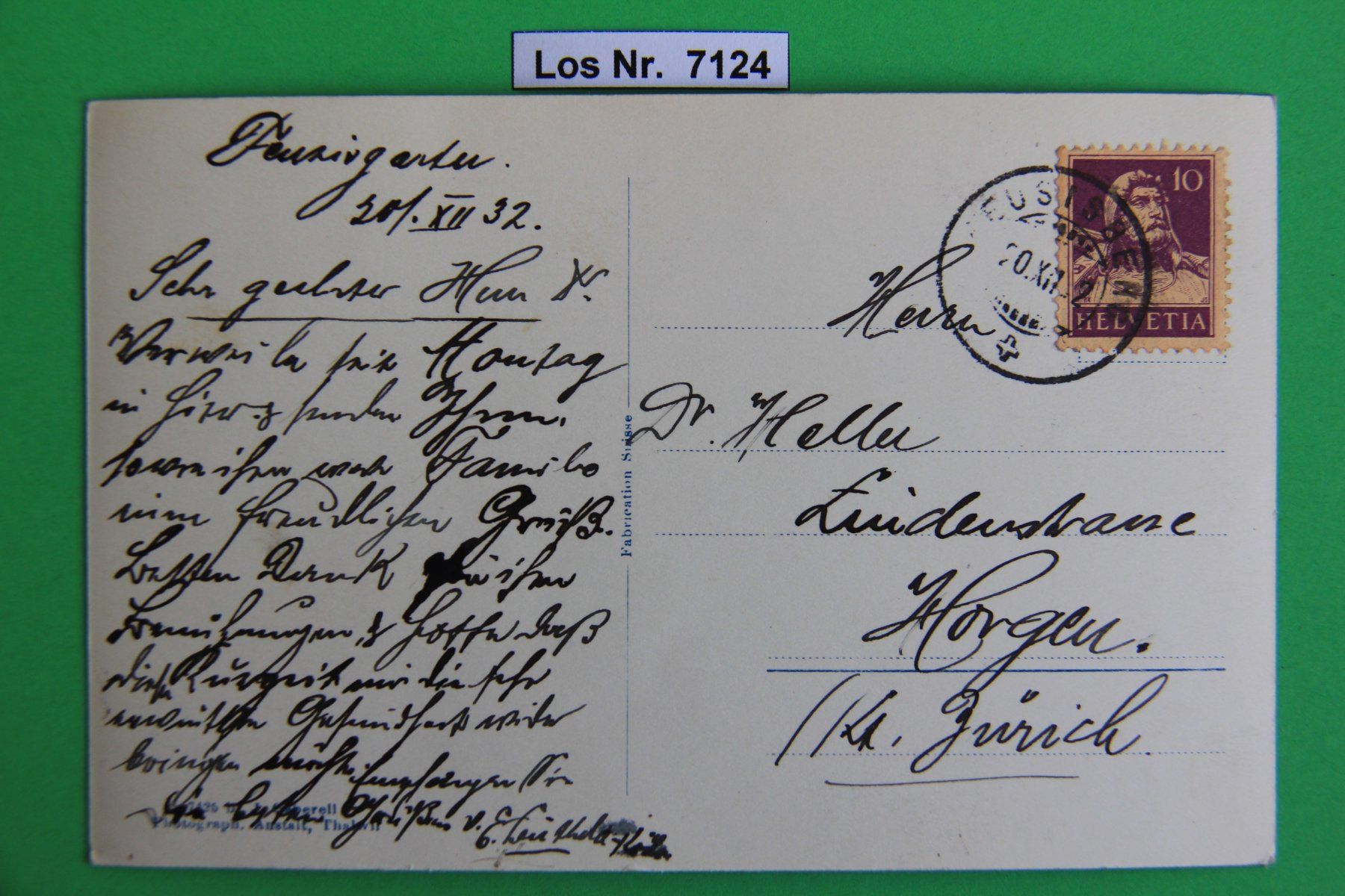 Cartoline postali: CH Ansichtskarte Feusisberg 30iger Jahre            Los 7124 – Usato da Volken venduto da jukon65 1